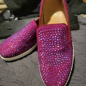 Mens Sparkling Slip-On Sneakers